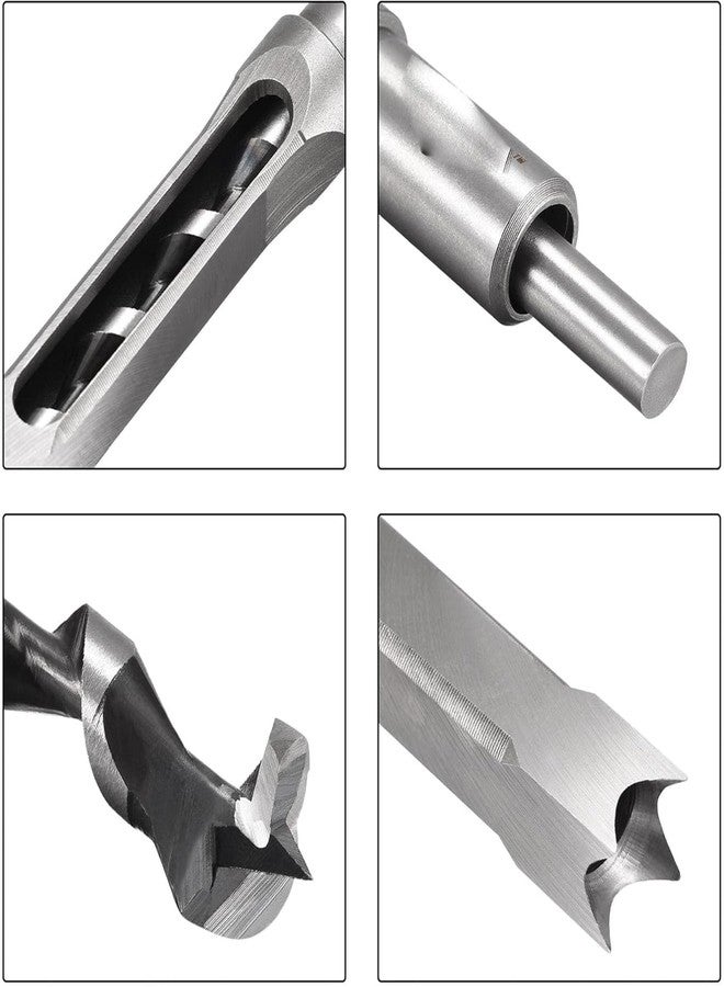 uptodateproducts مثقاب ثقوب مربعة من Uptodateproducts للخشب، 16 مم، إزميل نقر، أداة قطع حلزونية لأعمال النجارة، أداة حفر - Image 2